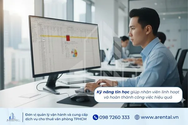 Sử dụng kỹ năng tin học trên máy tính để xử lý và hoàn thành công việc hiệu quả, linh hoạt